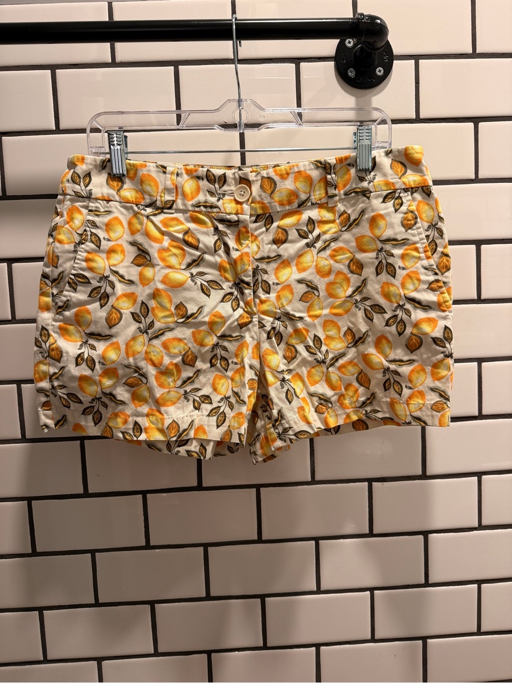 Loft Women’s Lemon-Print Jean Shorts - Yellow/White